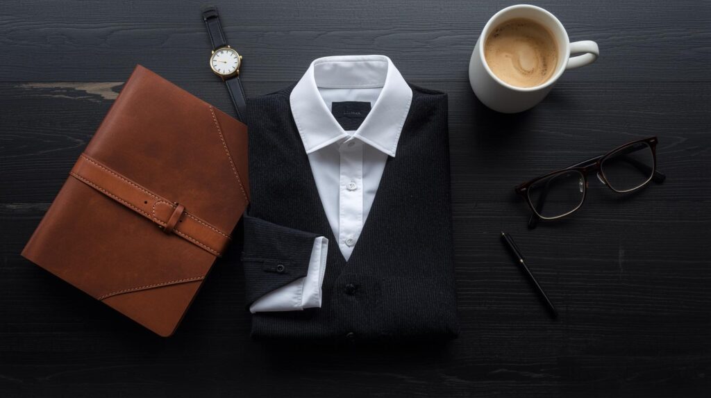 Men's casual outfit flat-lay Men's casual outfit flat-lay