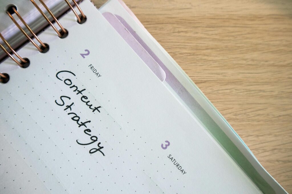 Simplifying the schedule A clean, open weekly planner with only a few items written.
