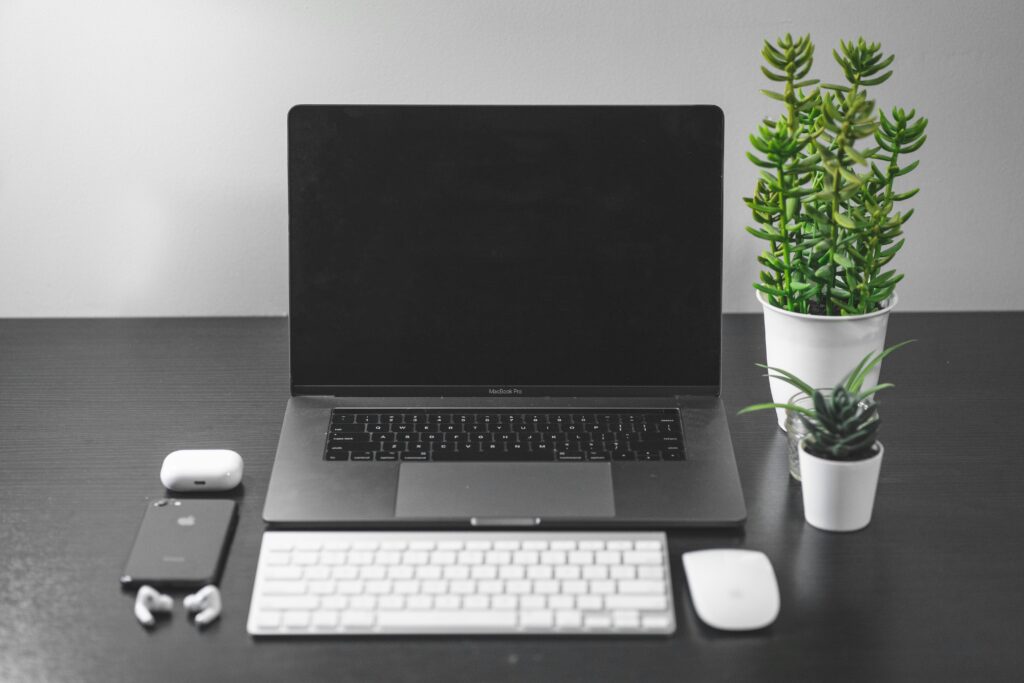 Clean organised workspace setup that reduces friction and builds automatic self-discipline through systems