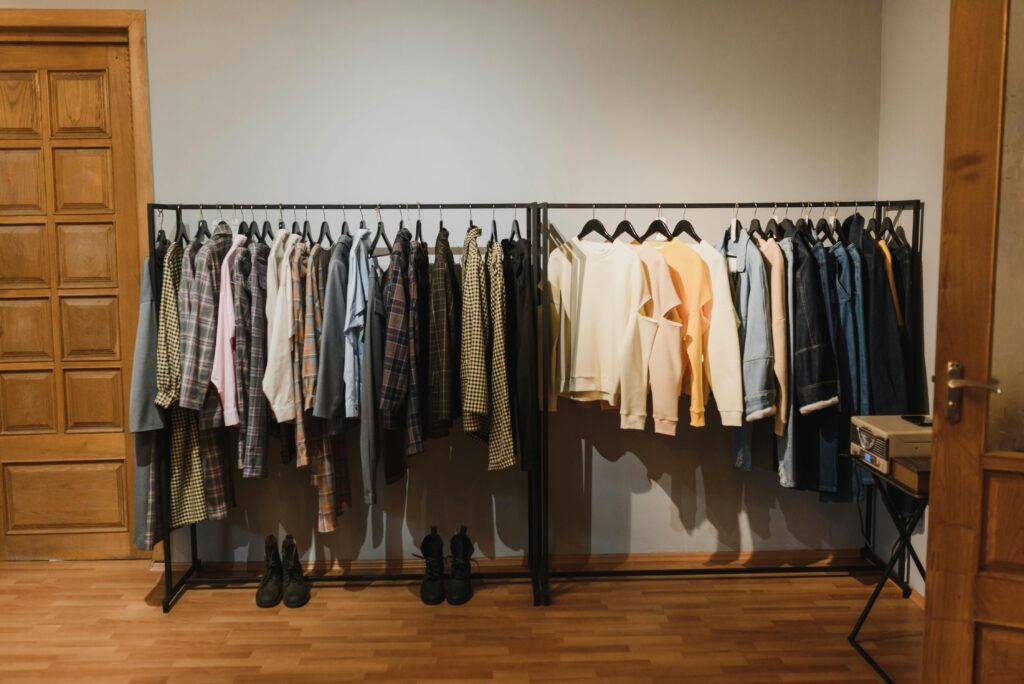 Budget Fashion to look stylish Men's wardrobe essentials flat lay showing the 10 budget-friendly basics every man needs for a stylish wardrobe