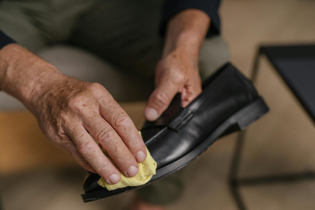 lean Black loafers showing how footwear elevates men’s budget style.
